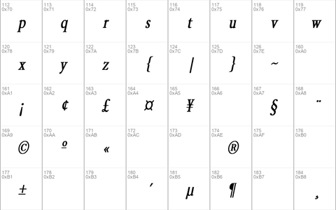 Garamond-Normal Condensed Bold Italic