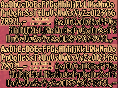 8-bit Limit R (BRK) font