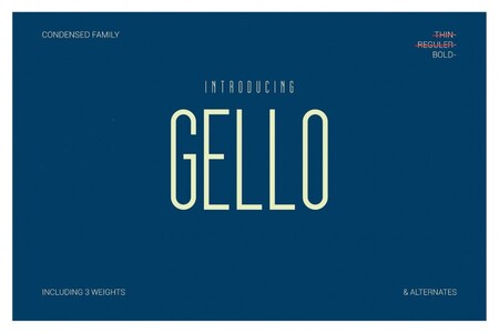 gello bold font