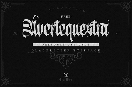 Avertequestra PERSONAL USE ONLY font