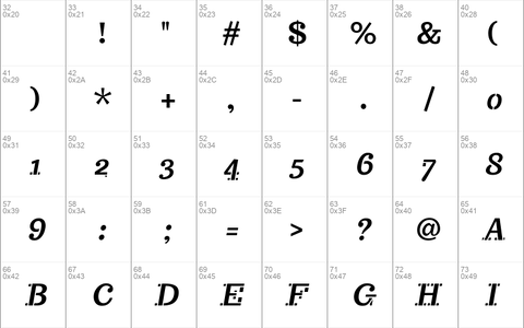 Trocchi Oblique Stencil