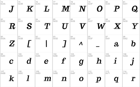 Trocchi Oblique Stencil