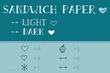 Sandwich Paper Dark font