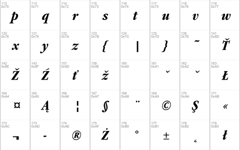 GaramondItcTEECon Bold Italic