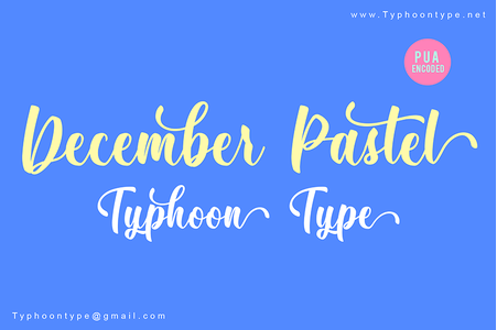December Pastel - Personal Use font