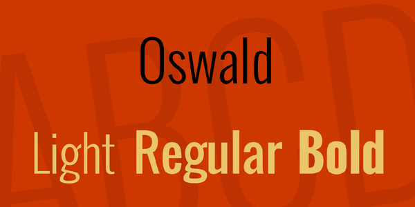 Oswald font