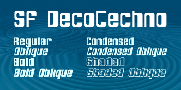 SF DecoTechno font