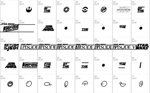 SF Distant Galaxy Symbols