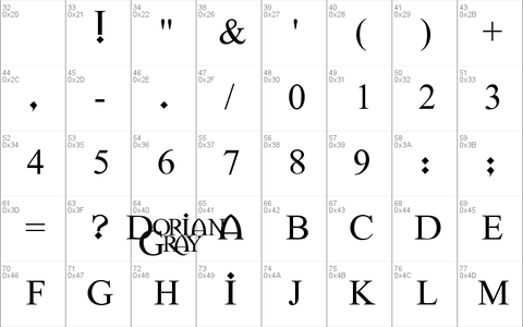 Dorian Gray font
