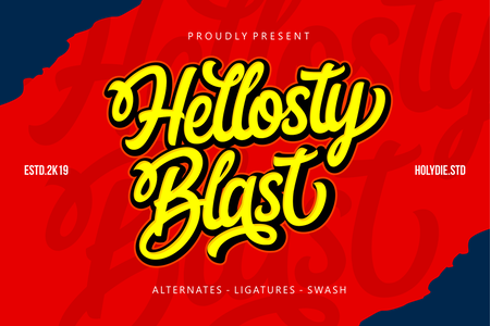 Hellosty Blast font