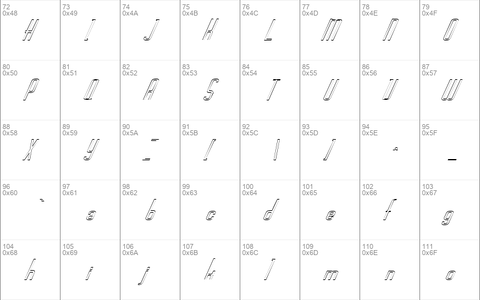 FZ BASIC 44 HOLLOW ITALIC