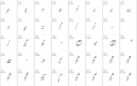 FZ BASIC 44 HOLLOW ITALIC