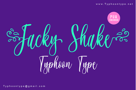 Jacky Shake - Personal Use font