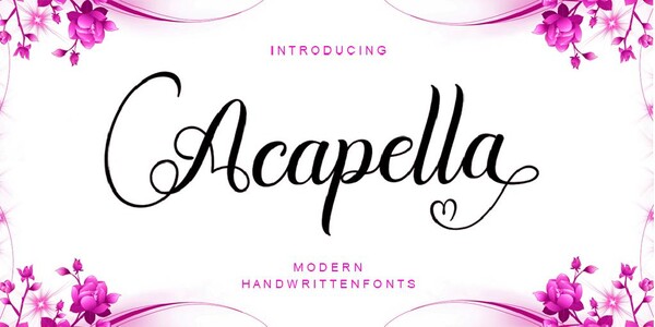 Acapella Script font