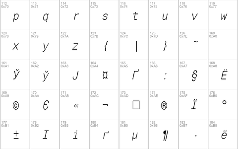 MonoCondensedC Italic