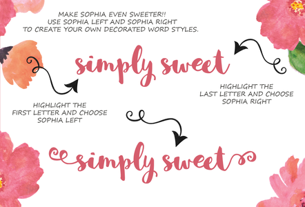 Sophia Left font