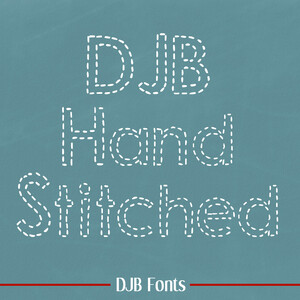 DJB Hand Stitched Alpha font