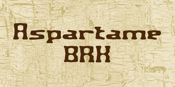 Aspartame BRK font