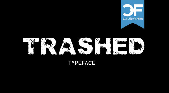 Trashed light font