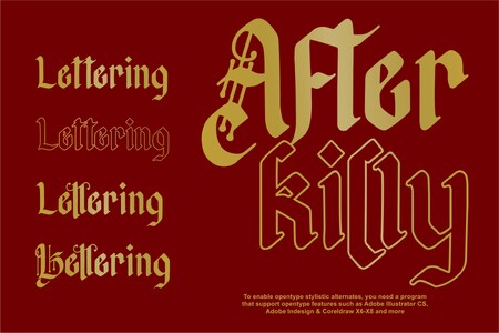 Afterkilly font