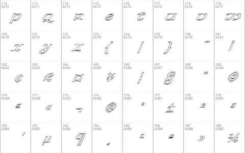 FZ BASIC 43 HOLLOW ITALIC