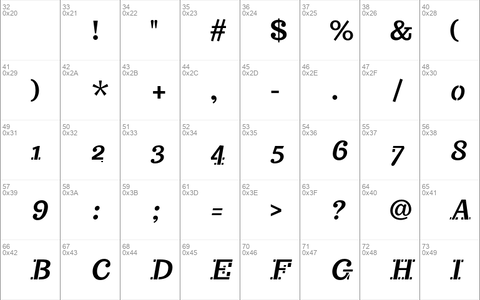 Trocchi Oblique Stencil