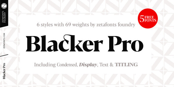 Blacker Pro Display Condensed font