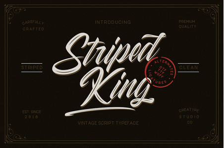 Striped King Clean font