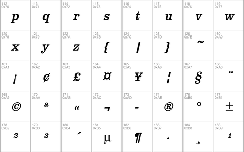 URWClarendonTExtNar Oblique