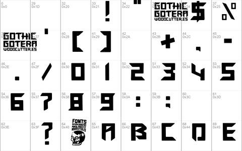 Gothic Gotera font