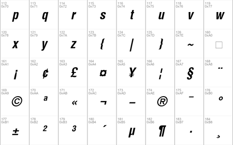 Helvetica-Condensed BoldItalic
