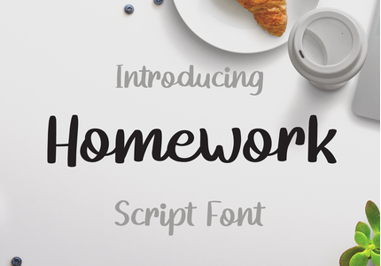 Homework font