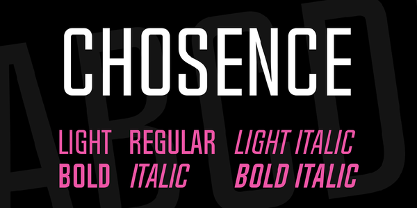 Chosence Light font