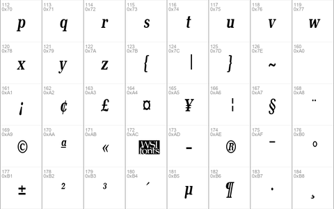 MemoirCondensed Bold Italic