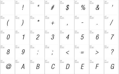 Helvetica-CondensedLight LightItalic