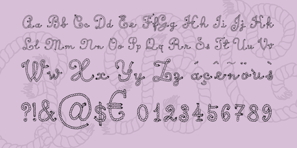 Calligraphy Rope font