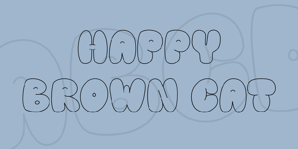 Happy brown cat font