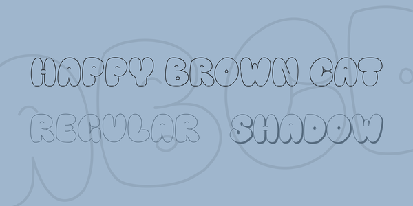 Happy brown cat font