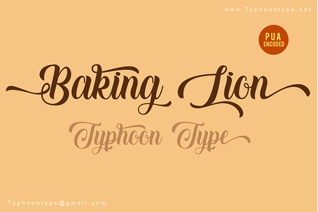 Baking Lion - Personal Use font