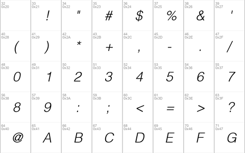 Helvetica-Light LightItalic