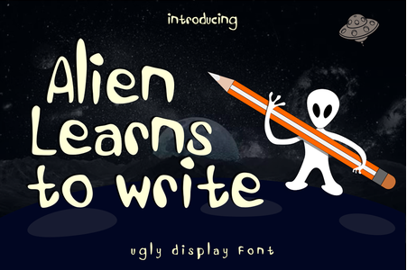 Alien Learns To Write font