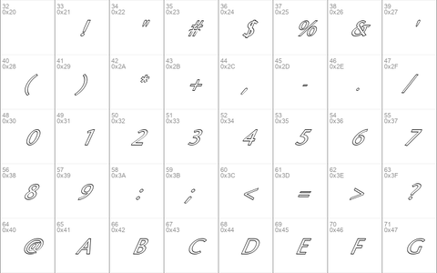 FZ BASIC 25 HOLLOW ITALIC