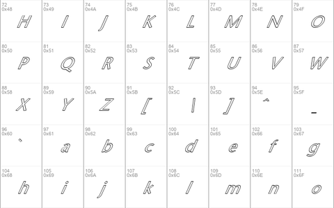 FZ BASIC 25 HOLLOW ITALIC