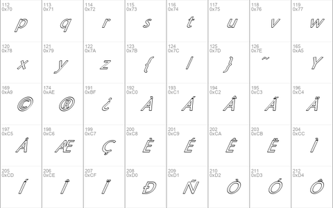 FZ BASIC 25 HOLLOW ITALIC