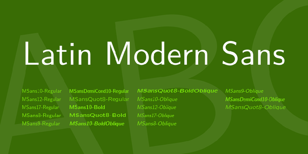 Latin Modern Sans font