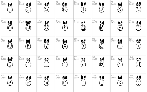 Eggy Bunny Ear font