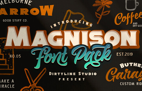 Magnison Script Free Demo font