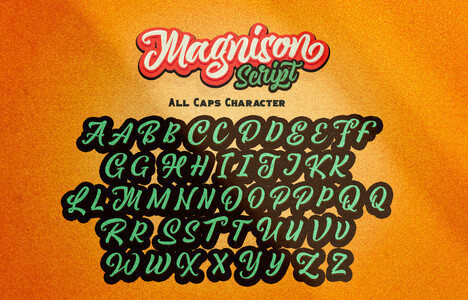 Magnison Script Free Demo font