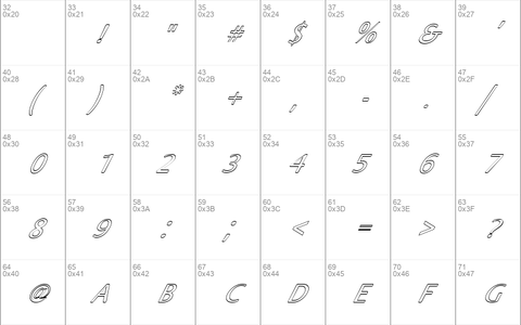 FZ BASIC 17 HOLLOW ITALIC