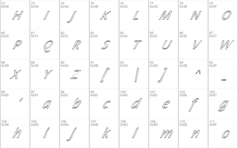 FZ BASIC 17 HOLLOW ITALIC